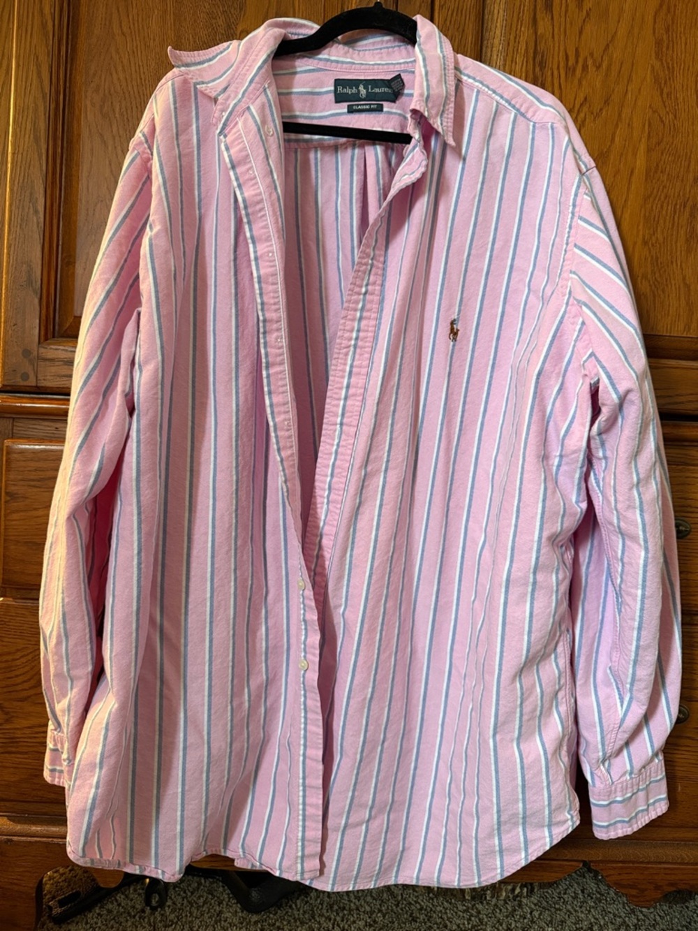 Ralph Lauren pink striped button down